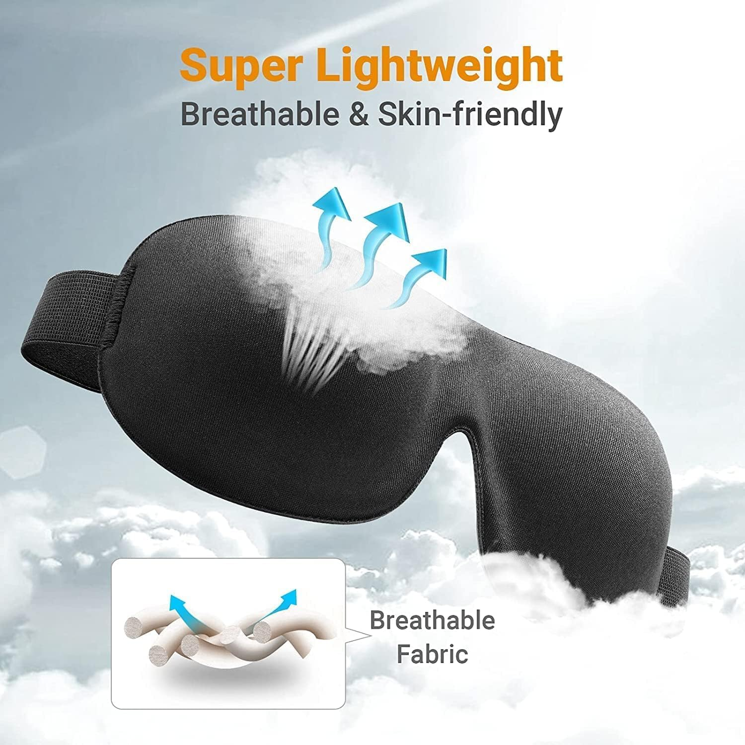 Mumoo Bear Sleep Mask for Women Men, 3D Contoured Comfortable Ultra Soft Sleeping Eye Mask & Blindfold for Sleeping with Adjustable Strap, Great for Travel/Nap/Night'S Sleeping, One Size image number 4