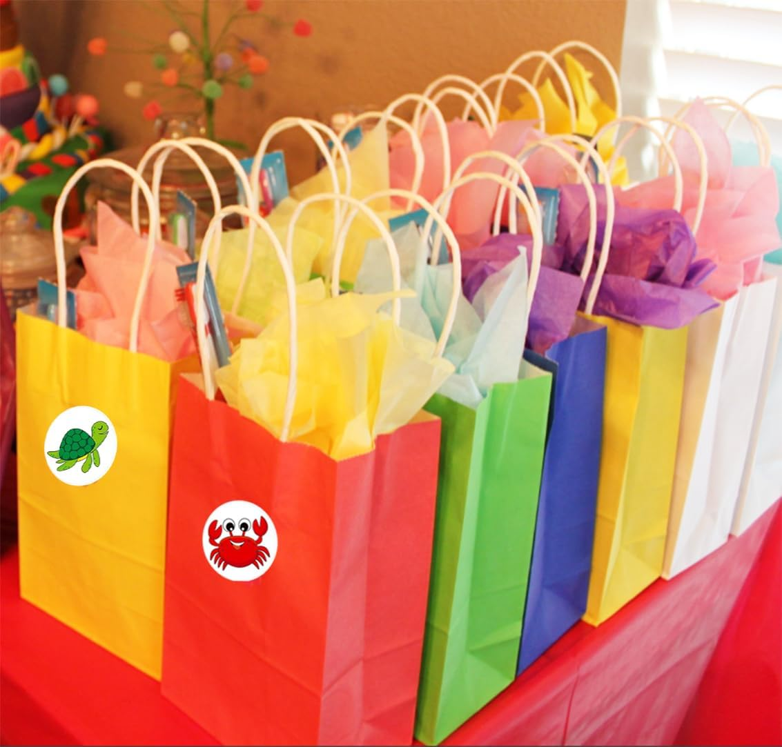 Betterjonny 1000Pcs Animal Stickers, 2.5Cm round Marine Sea Stickers 16 Patterns Ocean Rolls round Motivational Labels for Envelope Card Party Decor Teacher Classroom image number 3