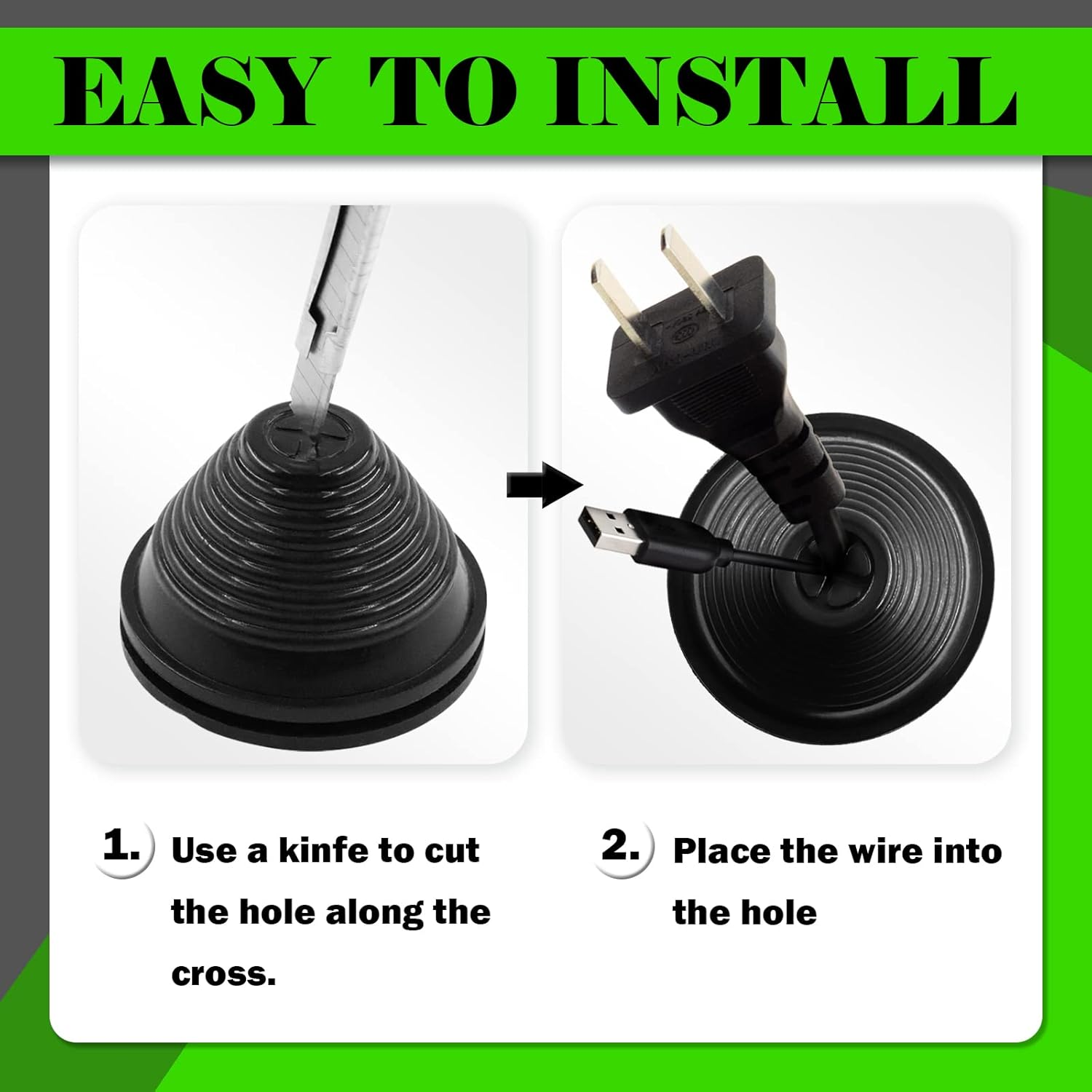 Keadic 25 Pcs 6 Sizes Tower-Shaped Firewall Plug Grommet Assortment Set 25Mm 30Mm 35Mm 40Mm 50Mm 60Mm Synthetic Rubber Electrical Wire Gasket Kit Wire Protection for Vehicle Plumbing image number 6