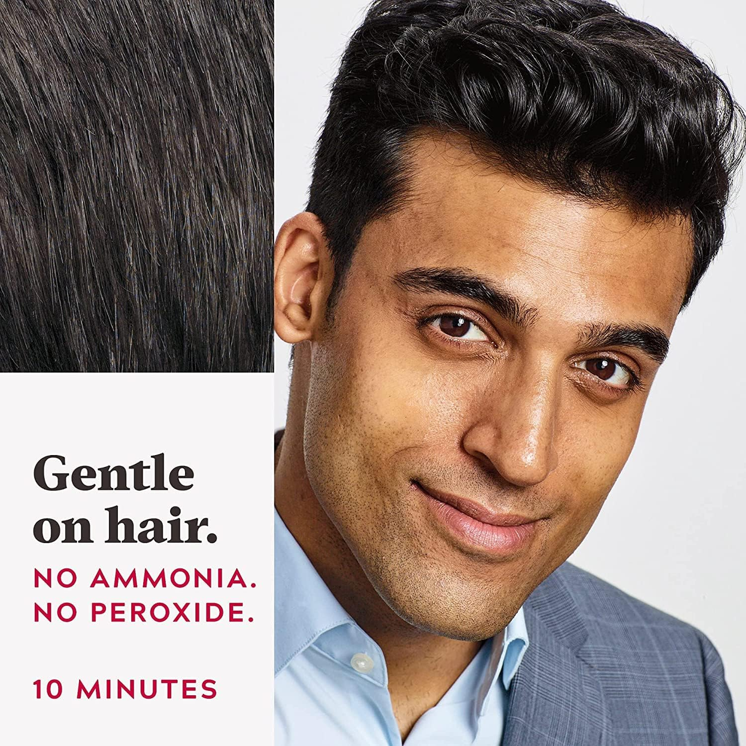 Just for Men Easy Comb-In Color (Formerly Autostop) Mens Hair Dye, Easy No Mix Application - Rich Black, A-65, 3 Pack image number 4