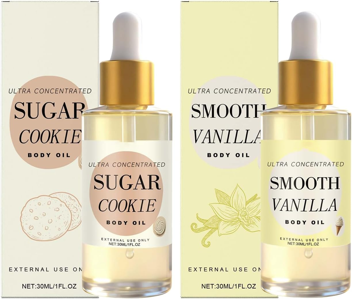 Sugar Cookie Body Oil for Silky Smooth Skin, Fragrance Body Oil for Women with Castor, Vitamin E, Shea Butter, Long-Lasting, Fast Absorbing, Non-Greasy, Moisturizing image number 2