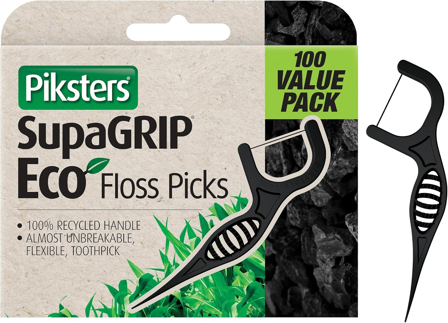 Piksters Supagrip Eco Floss Picks (Pack of 200) image number 3