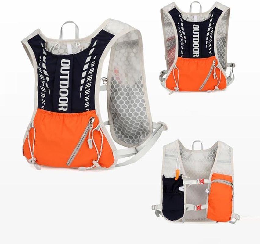 Outdoor Hydration Vest, Water Flow Backpack (Including 1.5L Water Bag and 2 500Ml Soft Water Bottles), Suitable for Off-Road, Cycling, Jogging, Fitness, Travel, Mountaineering, Sports Equipment image number 6