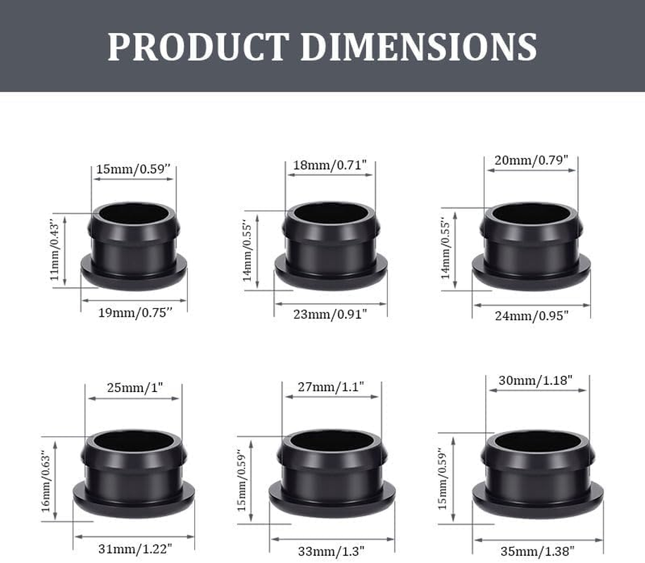 6Pcs Silicone Snap in Locking Hole Plugs (15Mm) image number 3