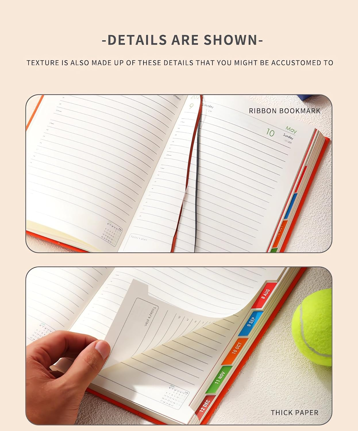 2026 Diary Journal Notebook Planner Weekly Planner Memo A5 Monthly Scheduler Daily Planner Paper for Home Office School Diary Travel Gift Birthday (Blue) - Black image number 2