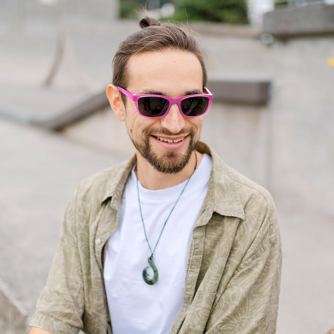 Dresdengo Classic Rectangle Polarised Sunglasses with UV Protection, Large, Ultra Lightweight for Men & Women - Clear Frost image number 7