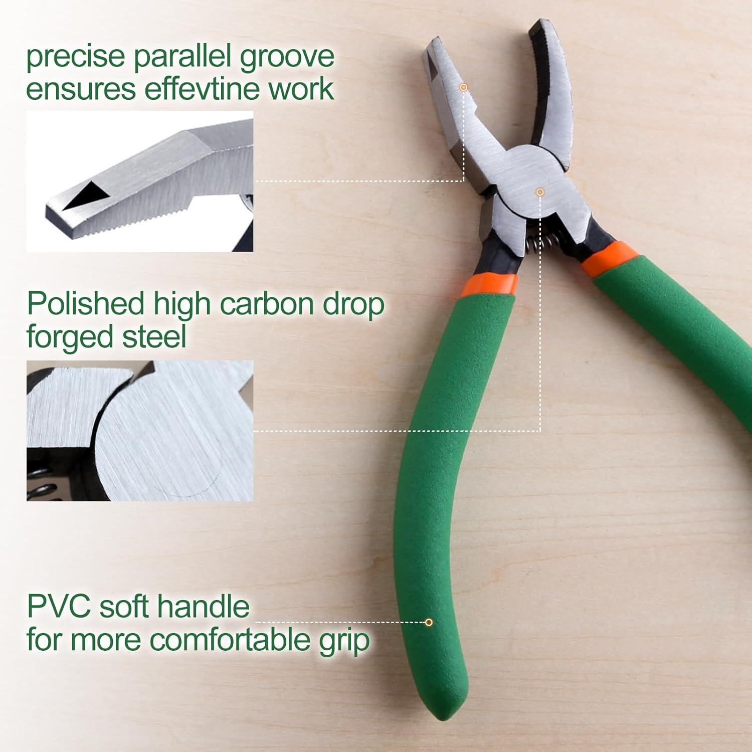 SPEEDWOX 6 Inch Professional Breaker Grozer Pliers Glass Grozing Pliers Mosaics Breaking Tool for Accurate Glass Nibbling Stained Glass Work Key Fob Hardware Install image number 1