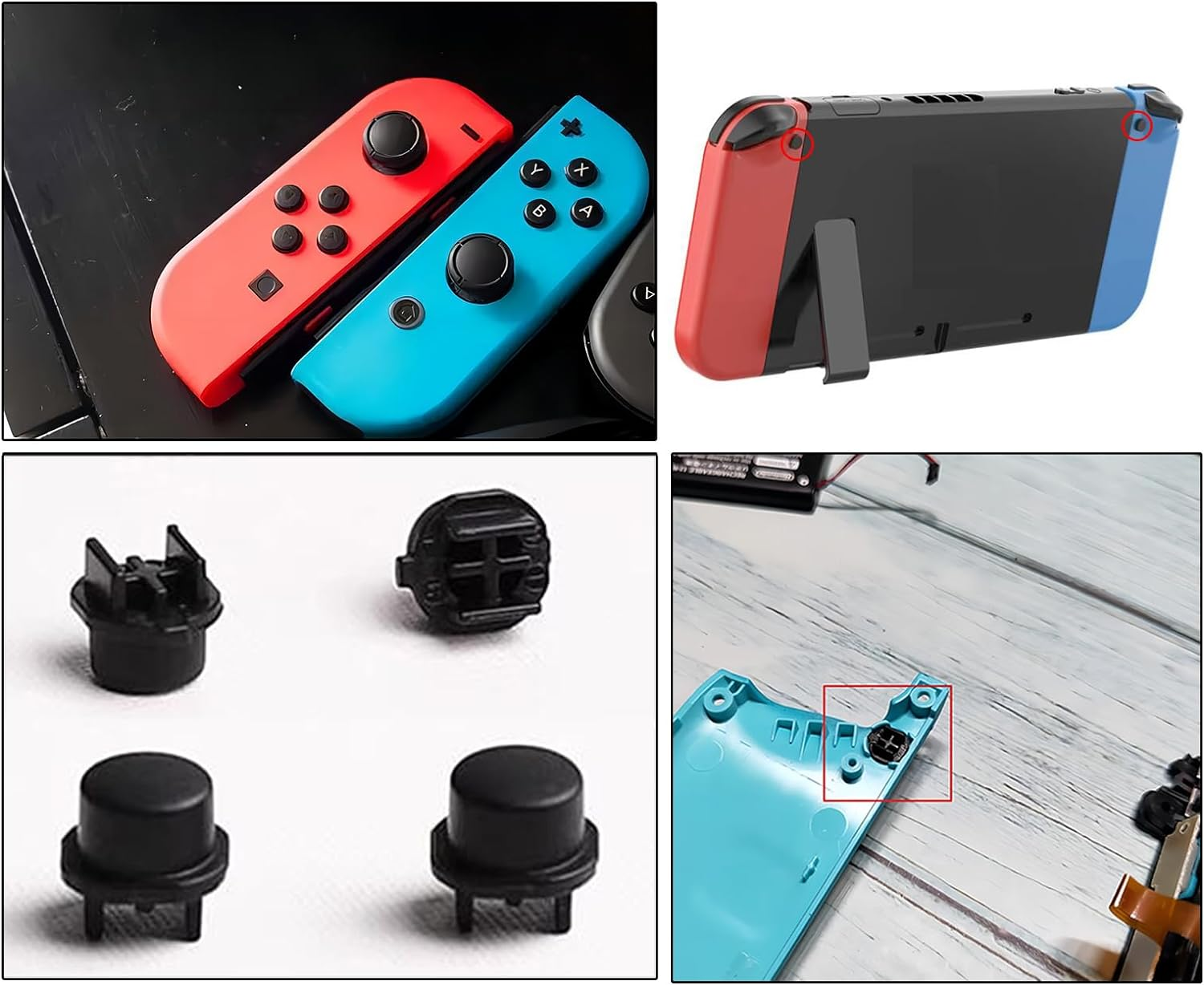 8 Pcs Plastic Release Eject Lock Buttons Compatible with Nintendo Switch Joy-Con Controllers Replacement Parts image number 2