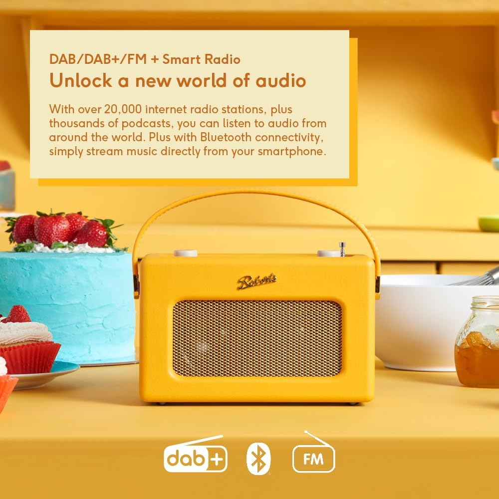 Roberts Revival Istream 3 DAB+/FM Internet Smart Radio with Bluetooth - Sunburst Yelllow - Sunburst Yellow image number 6