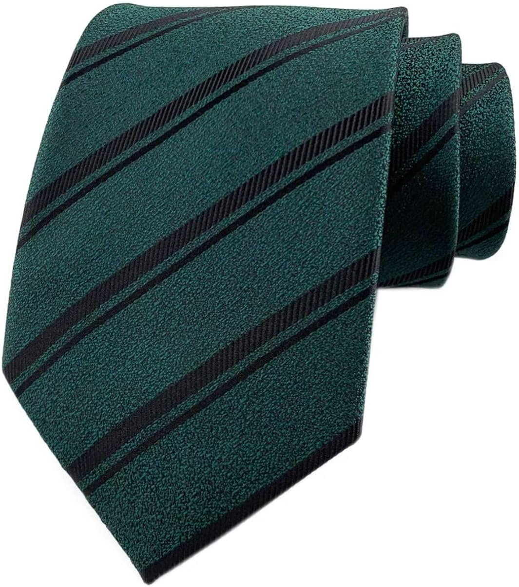 Secdtie Men'S Classic Stripe Jacquard Woven Silk Tie Formal Party Suit Necktie