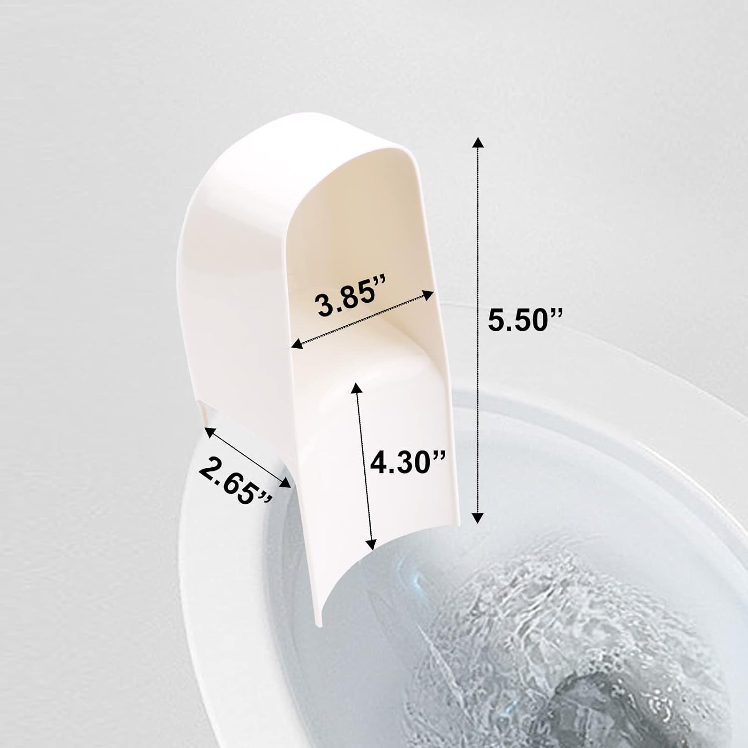 Splash Guard Toilet Seat Design for Directs Urine Home Care Disability Elevated Fits Most Seats - Measures 14.0 X 6.0 4.0 Inches White (MSGD1464) image number 3