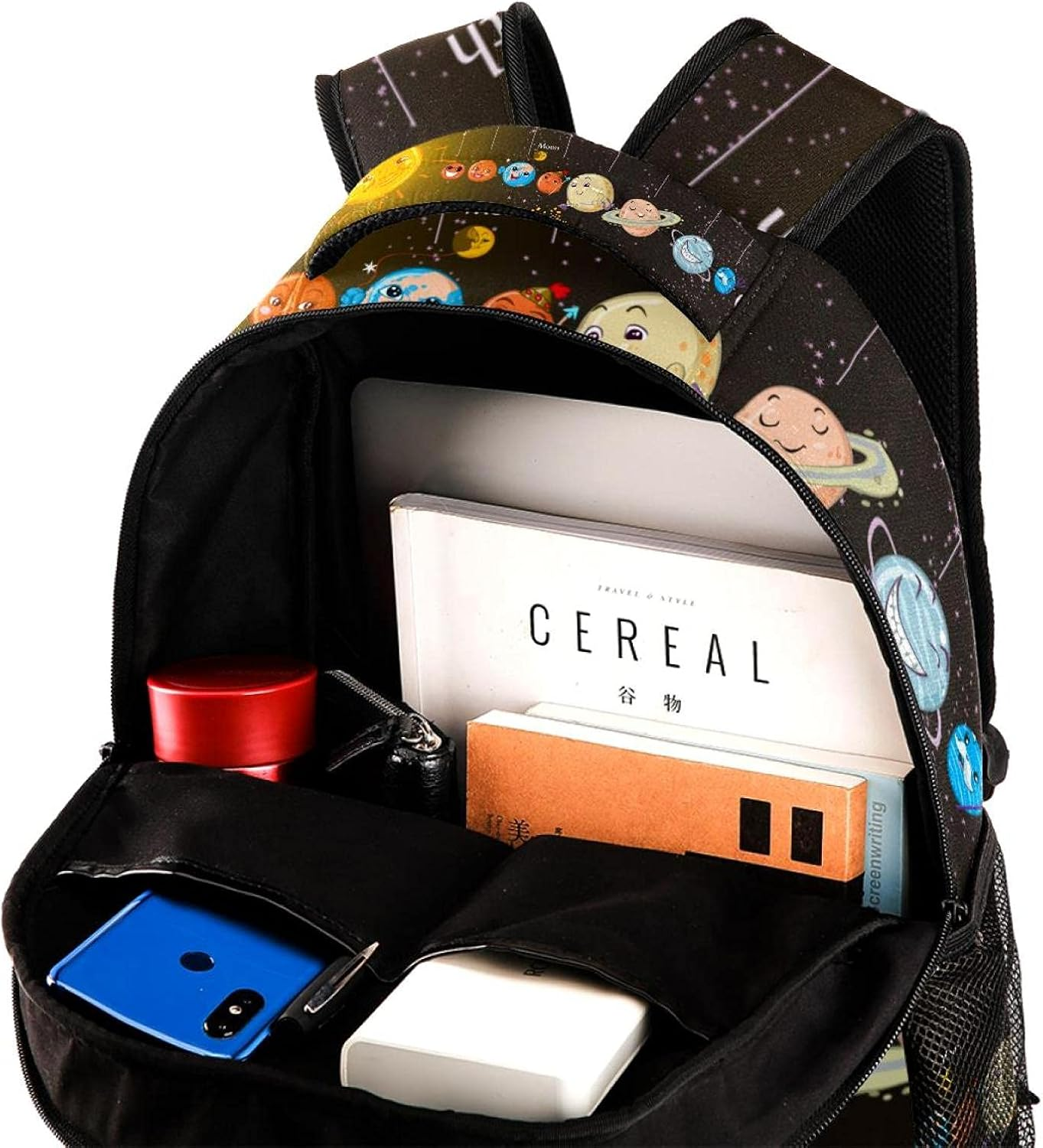 Children'S Solar System Backpack Students Shoulder Bags Travel Bag College School Tote Backpacks image number 5