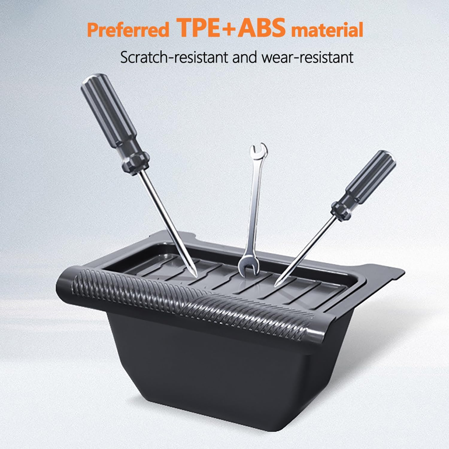 Rear Center Console Floor Storage Box for Tesla Model Y Juniper 2025 2026 Storage or Organizer 2Nd Row Center Console Rubbish Bin Can TPE Material Backseat Trash Can with Lids Accessories image number 1