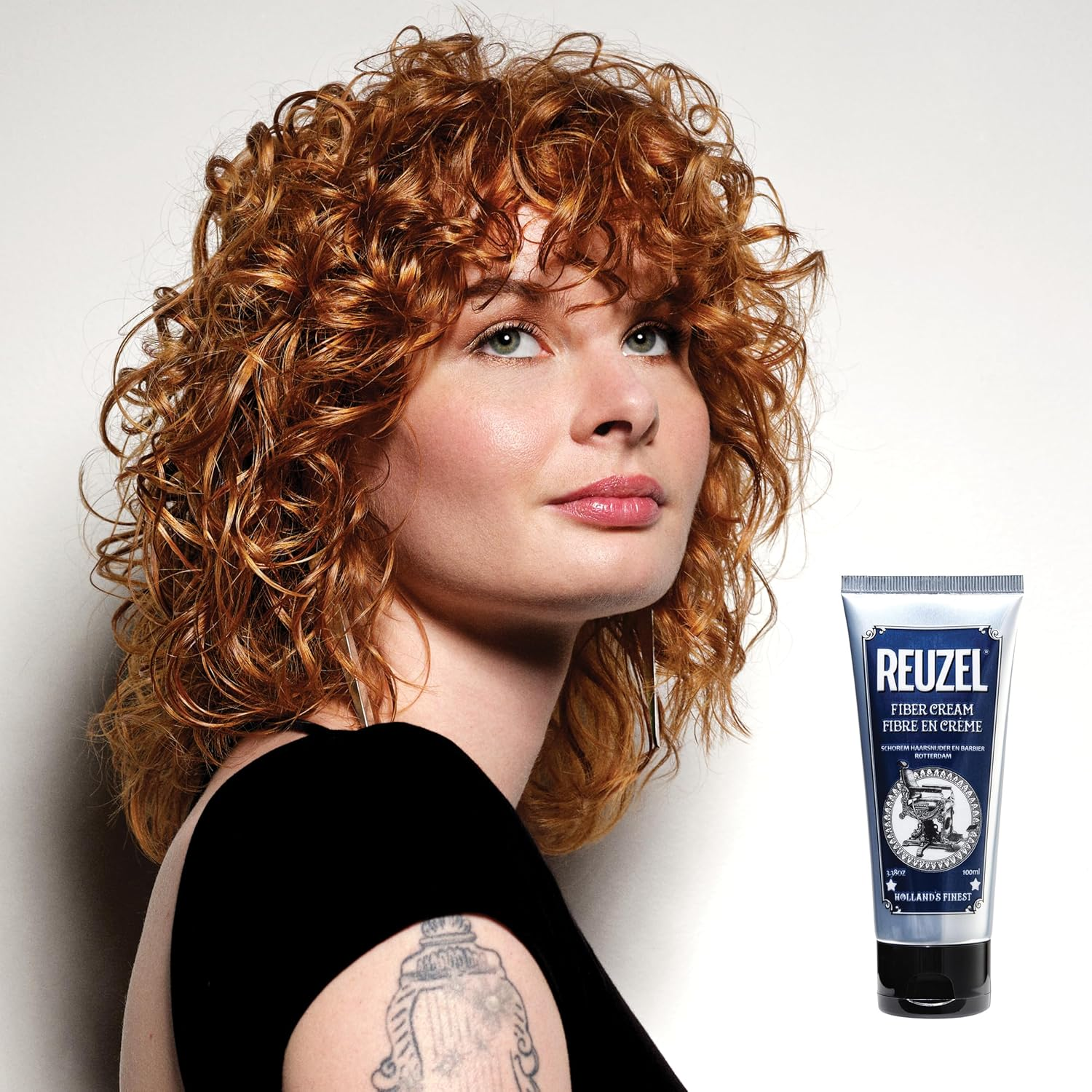 Reuzel Fiber Hair Cream for Men - Adds Fullness and Structure - Pliable Hold, Low Shine - Water Soluble - Works Well on Short to Medium Length Hair - Easy to Rework Hair after Styling - 100 Ml image number 3