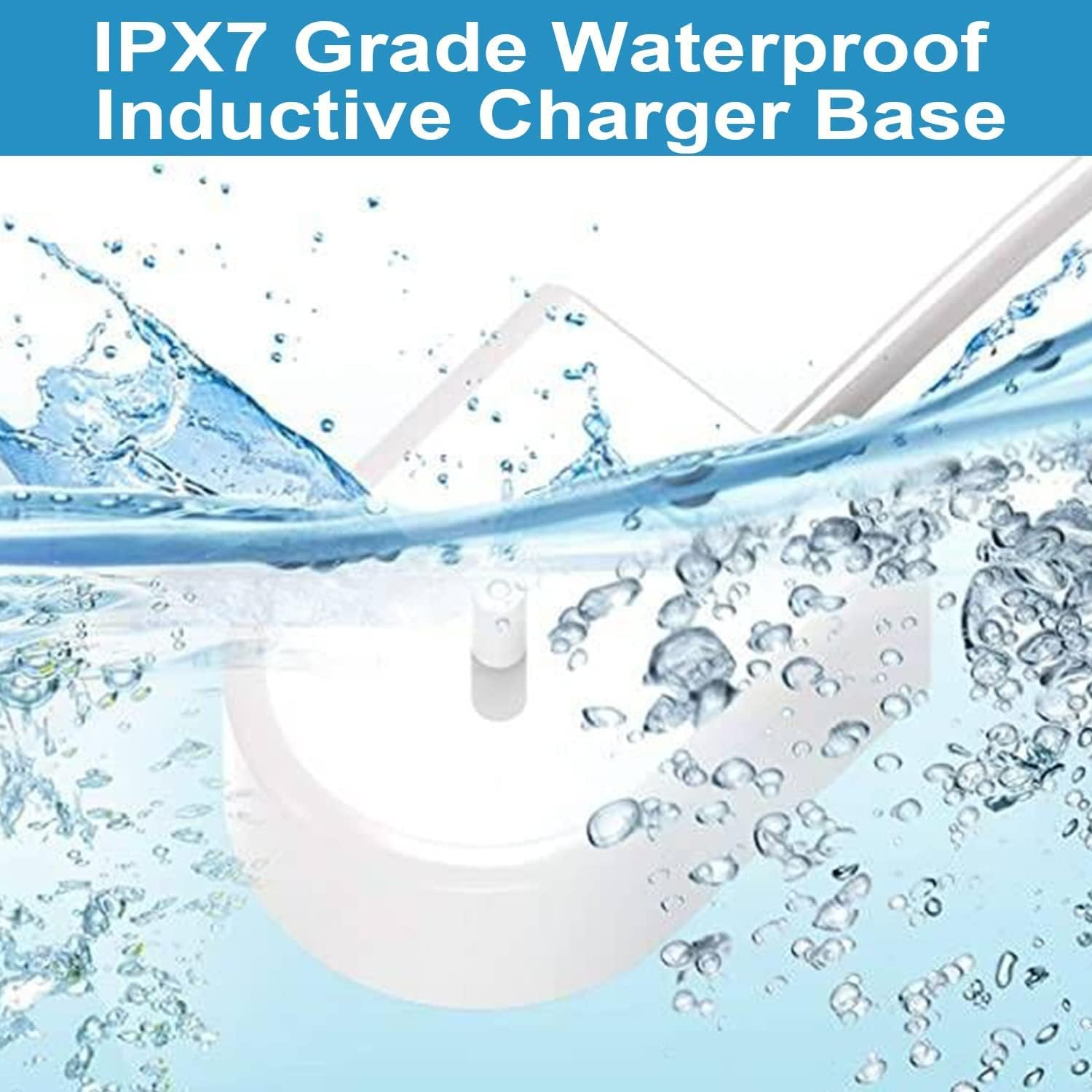 Replacement HX6100 Charger Base for Philips Sonicare Kids/Protective Clean 4100 5100 5300 6100 6500 2100 1100/ Expertclean 7300 Series/ HX6100 HX3000 HX6000 HX8000 HX9000, 110-240V AU Plug image number 1