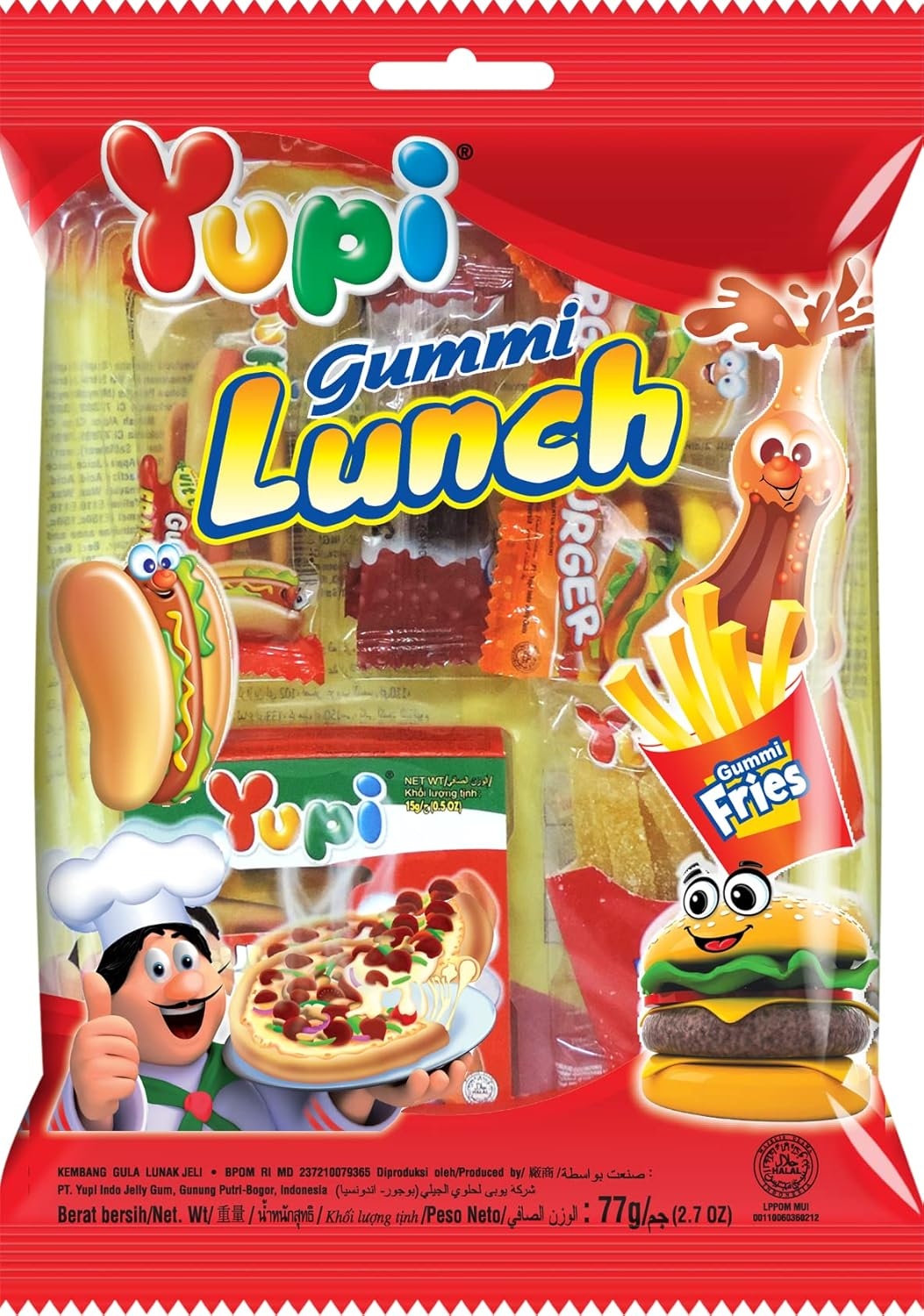 Yupi Gummy Lunch Candy 93G