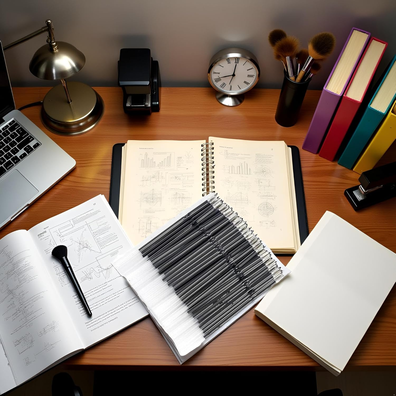 Retractable Ballpoint Pen Refills for Retractable Ballpoint Pen, Replacement Refill for Signature, Students, Office Supplies, Practical Design and Durable Ballpoint Pen Refills (0.7Mm) Black (Pack Of image number 5