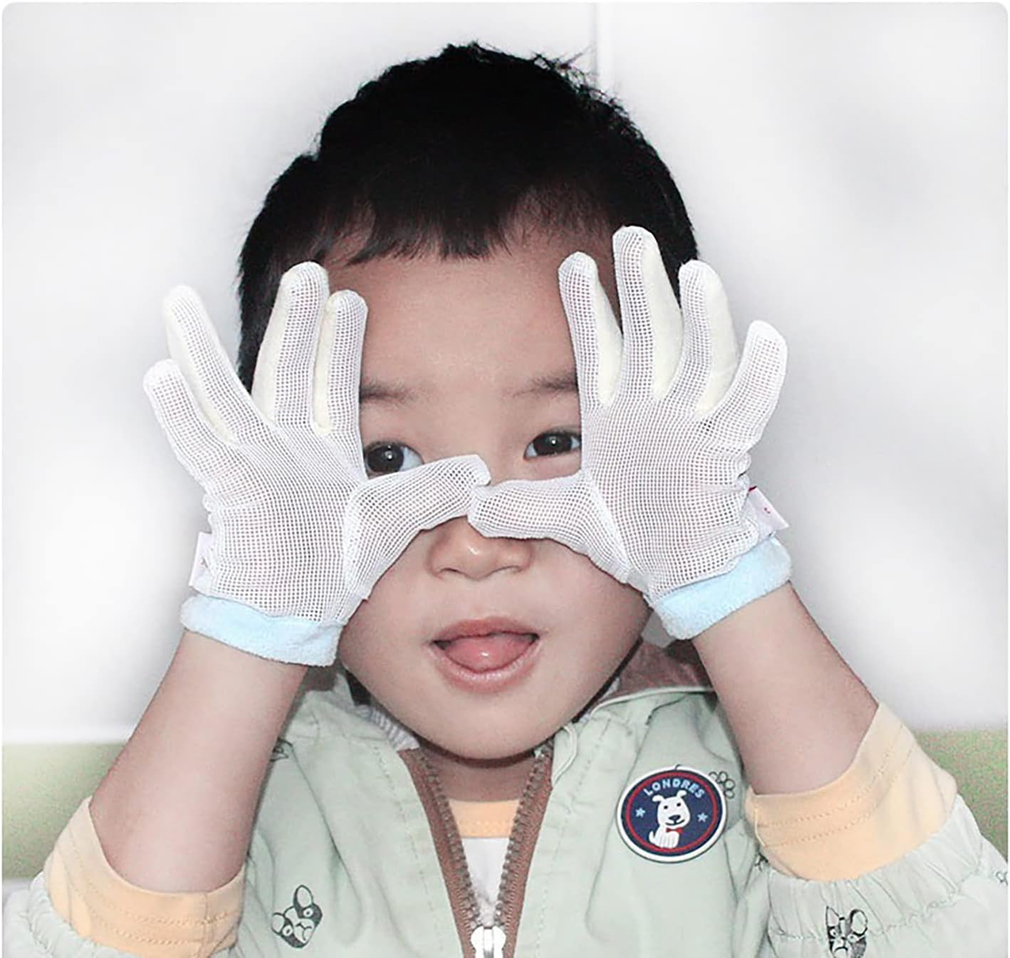 Thumb Sucking Guard Gloves Thumb Guard to Thumb Sucking Stop for Kids Nail Biting Stop and Five Fingers Sucking Stop for Baby image number 6