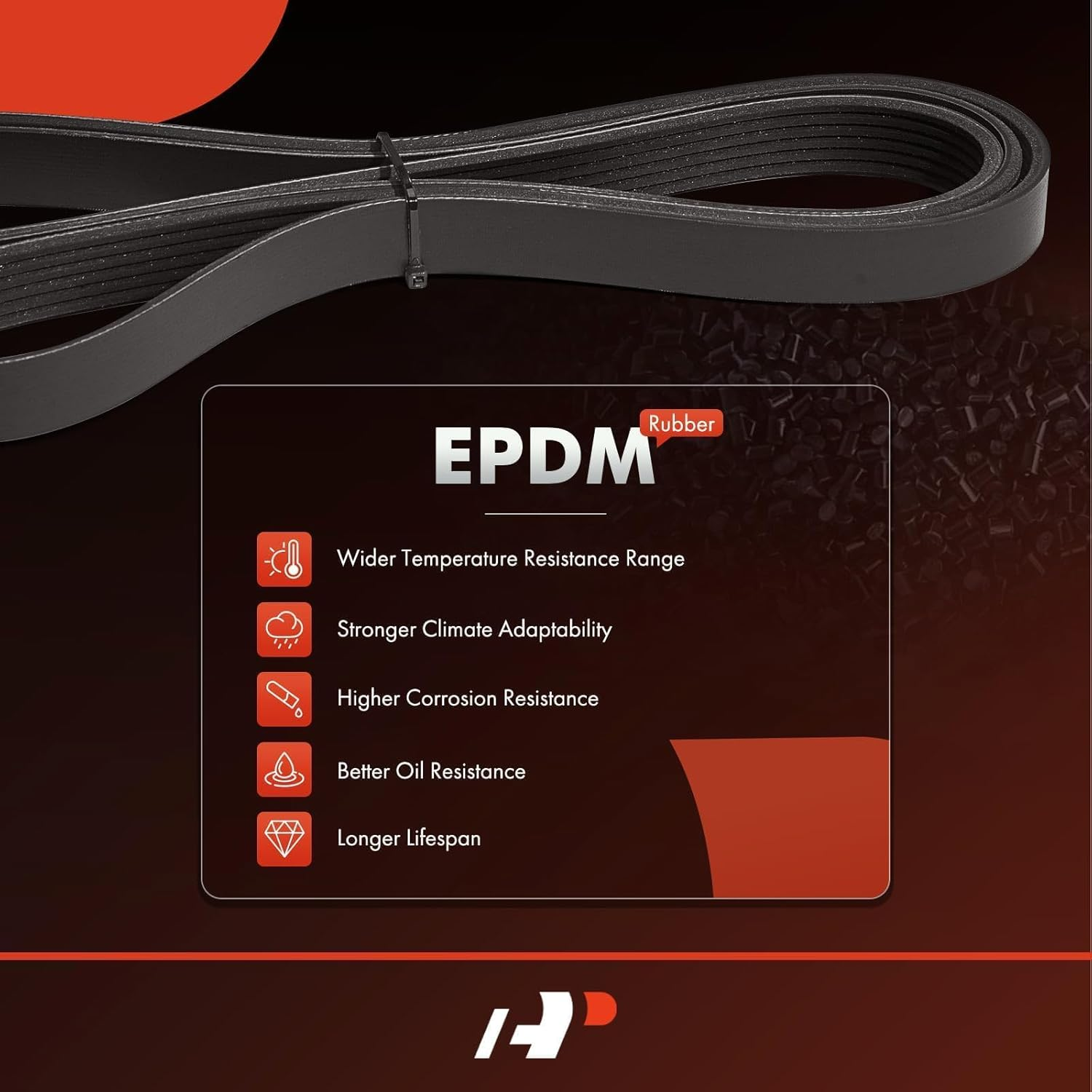 A-Premium Engine Serpentine Drive Belt Compatible with Jeep Wrangler 2012-2017, Wrangler JK & Mercedes-Benz C280, GLK350, GLE350, GLE400, ML350 & Chevrolet P30 & GMC P3500 & Mitsubishi Raider image number 4