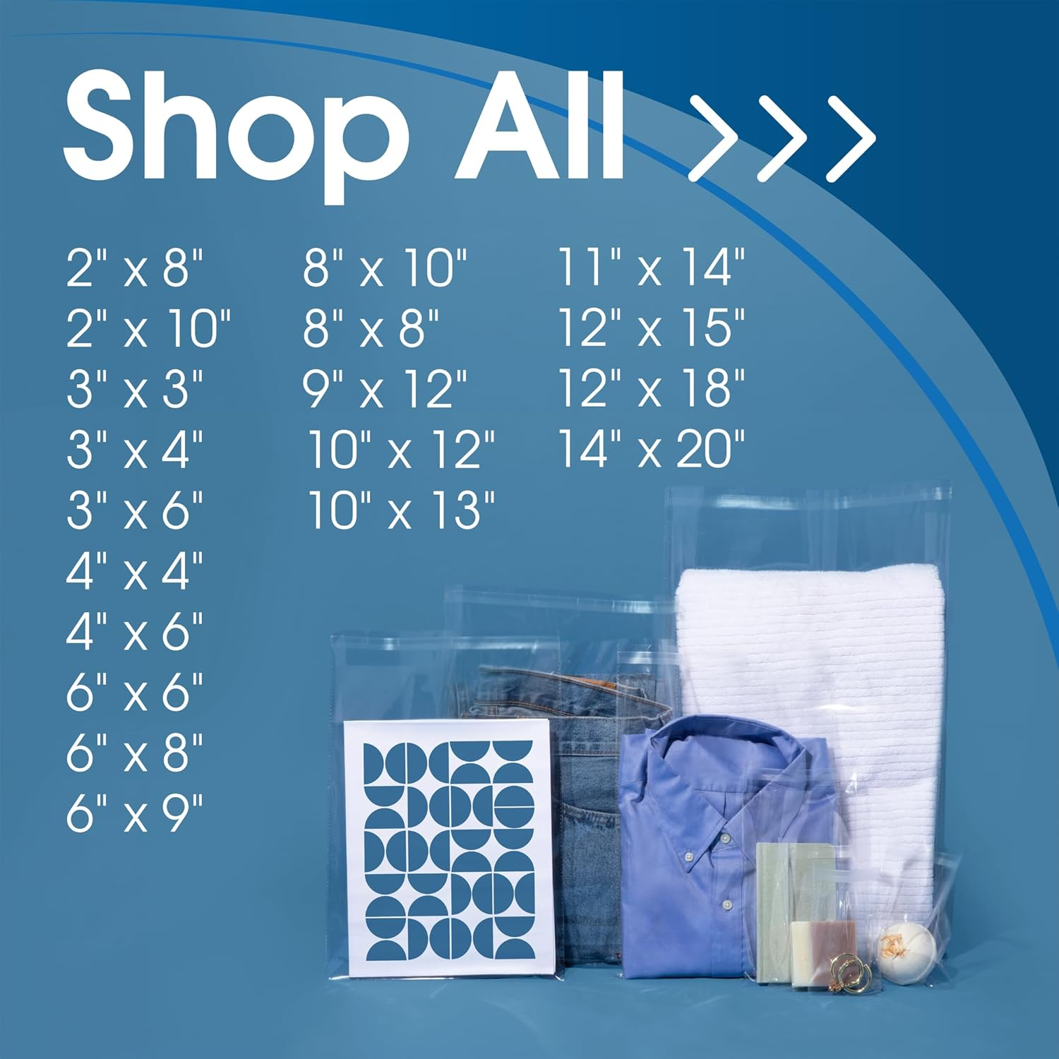 Cellophane Cello Bags for Apparel - 200 5" X 7" (200) image number 2