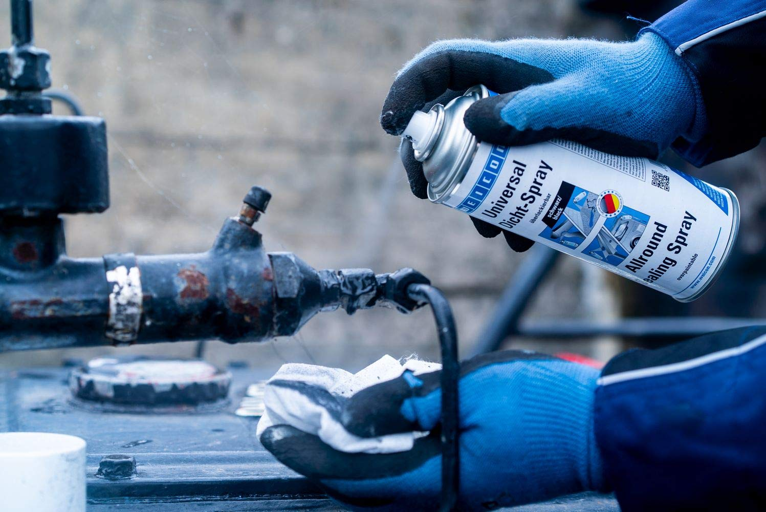 WEICON Allround Sealing Spray | 400 Ml | White | Sealing Compound Waterproof Liquid Plastic for Indoor & Outdoor Use, Boat, Car, Motorcycle, Caravan