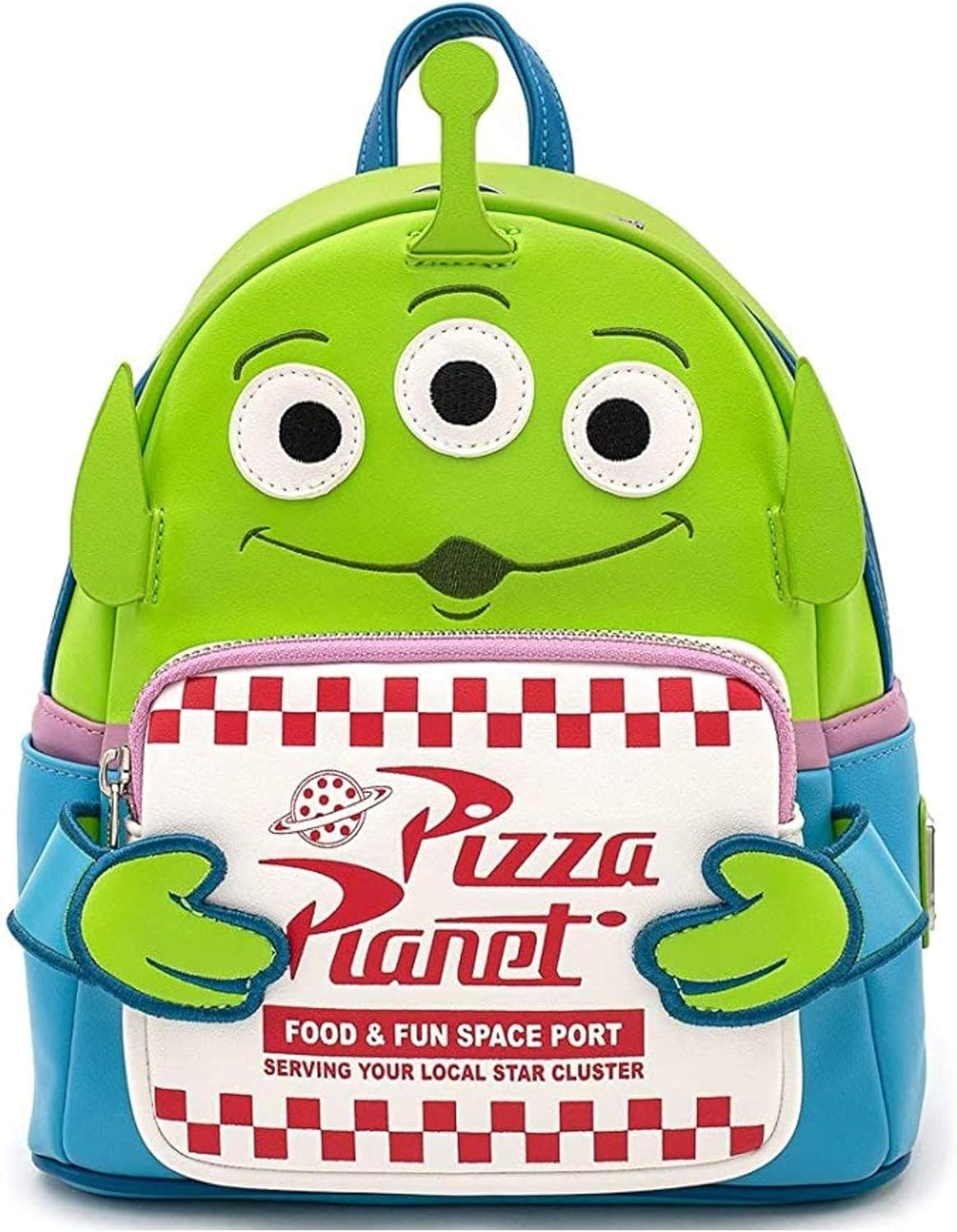 Loungefly Disney Toy Story Alien Pizza Planet Mini Backpack, Multi, One Size, Backpack image number 1