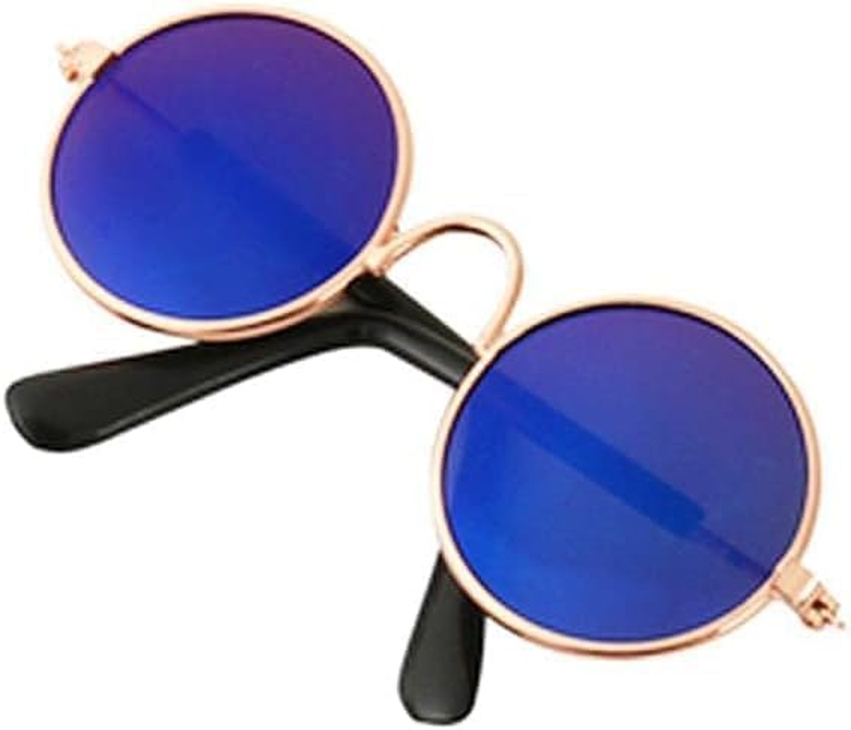 Pet Sunglasses Dog Products Lovely Vintage round Reflection Eye Wear Glasses for Small Props Dog Photos J8K3 Pet Accesso