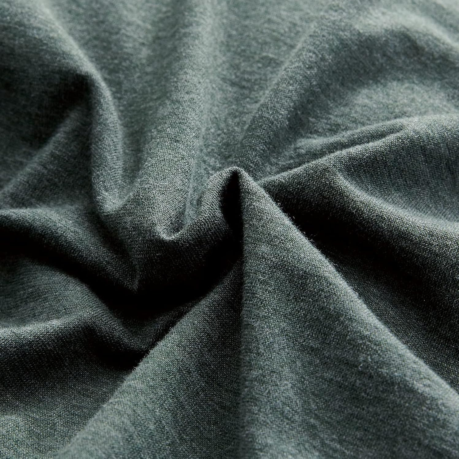 Gioia Casa 100% Jersey Cotton Quilt Cover Set - Ultra Soft, Comfy, Luxurious Duvet Cover - Hypoallergenic, Breathable Quilt Cover Set for Bedding - Forest Green - King Size image number 4