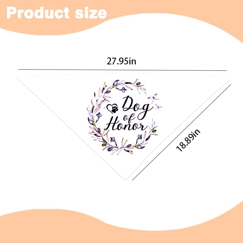 Dogs Bandana Birthday Wedding Outfit Apparel Accessories Bridal Shower Gifts for Dogs Scarf Engagement Clothes Handkerchief image number 4