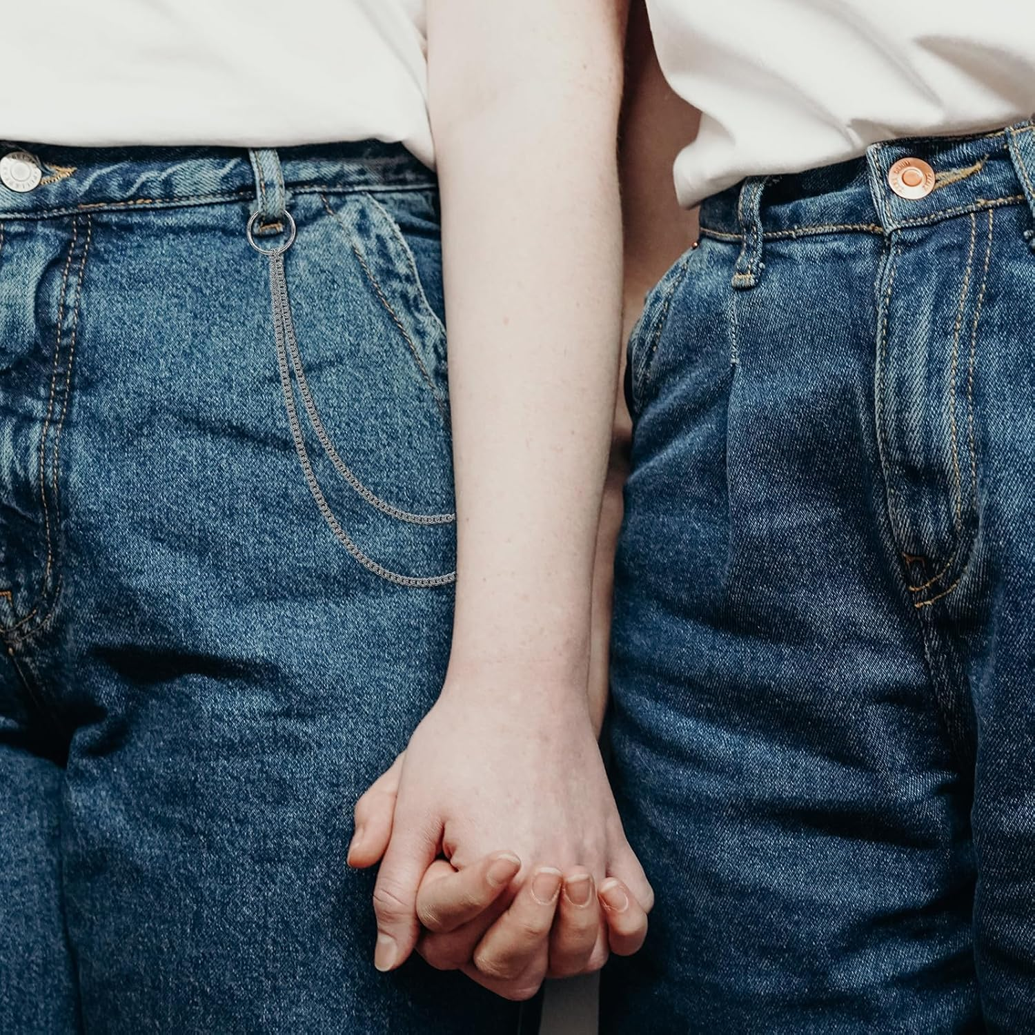 DRESSOOS Punk Wallet Chain for Men with Lobster Clasp Keyring Metal Pants Chain Accessory for Streetwear and Rock Style with Detailed Craftsmanship image number 6