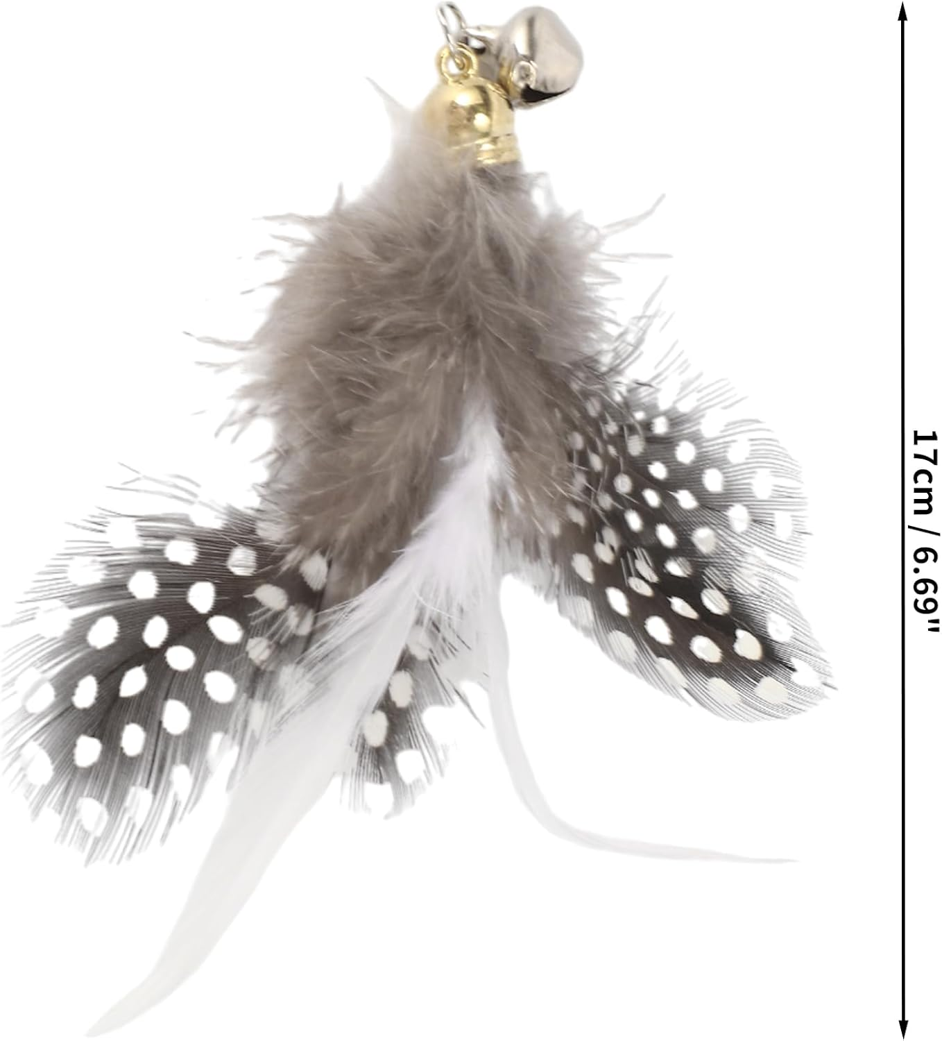 CAPASTEC Pack of 2 Feather Cat Wand Replacement for Pet Interactive, Black/White image number 5