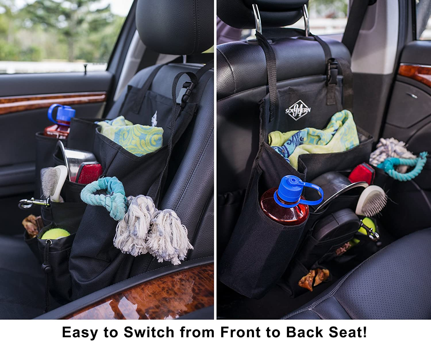 Front Passenger Seat Organiser Comes with 1 Pocket Caddy for Your Car, Truck, Van or UTE, Designed to Help Moms, Service Techs, Law Enforcement and Delivery Drivers Keep Items within Easy Reach image number 2