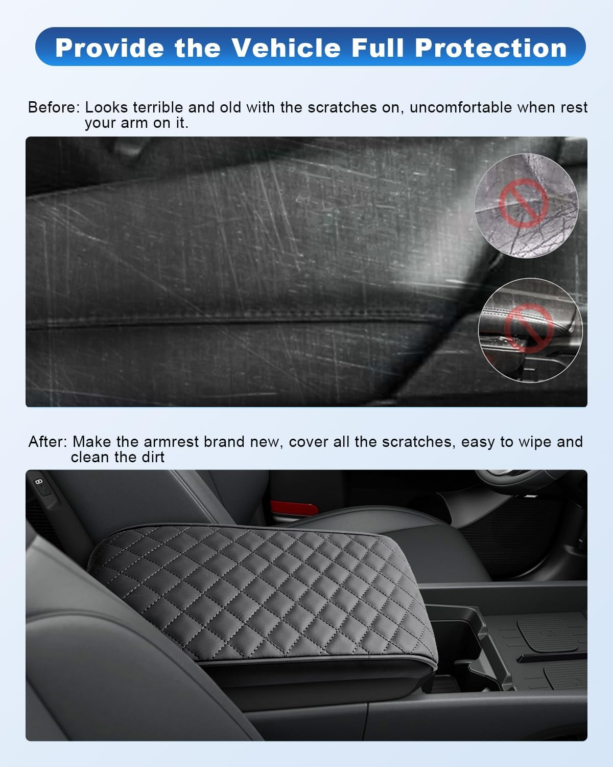 CDEFG Compatible with 2024 2025 Hyundai Santa Fe Center Console Cover Compatible with 2024 Hyundai Santa Fe MX5 Accessories Armrest Cover 2025 Santa Fe Middle Console Pad Santa Fe 2024 Seat Box Cover - Grey image number 2