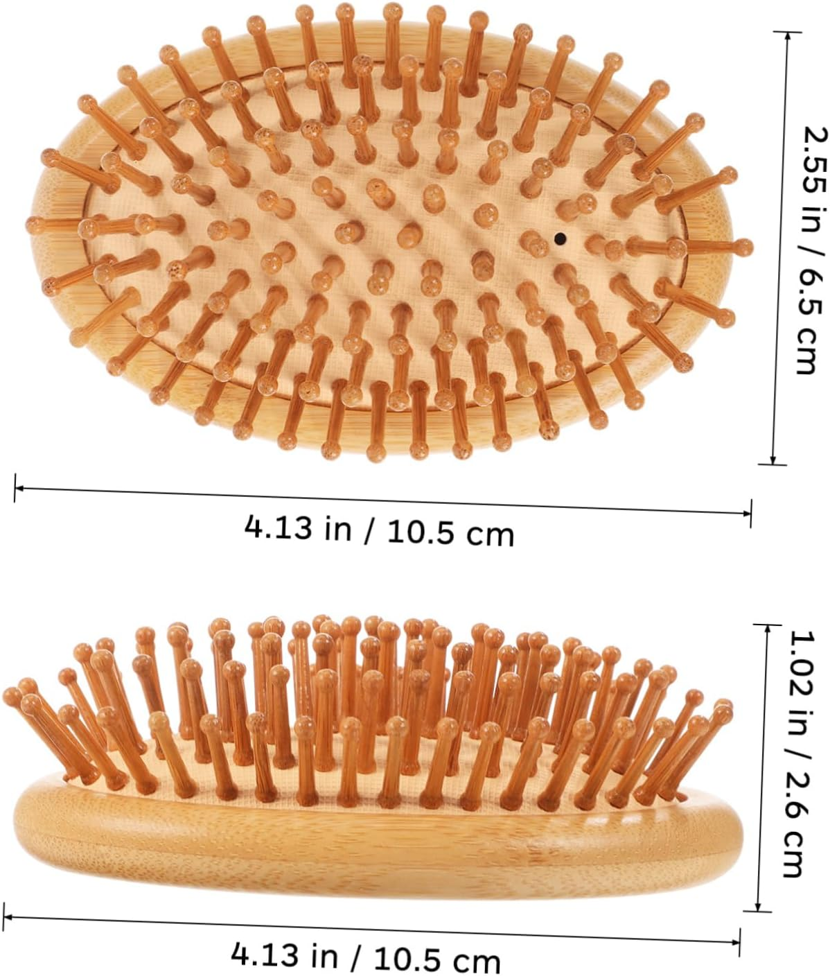 SHERCHPRY Bamboo Hair Brush Scalp Massager Detangling Comb for Curly Hair Natural Bamboo Anti-Static Suitable for Men and Women for Daily Use image number 1
