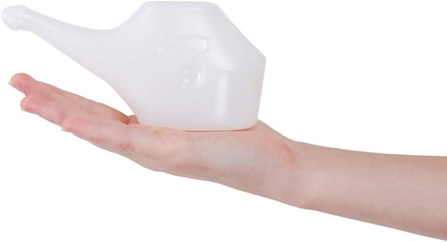 Qwikflo Economy, Light-Weight Neti Pot - Handy, Compact and Travel Friendly (White) (1 White, 10 Sachet Salt) - 1 White image number 4