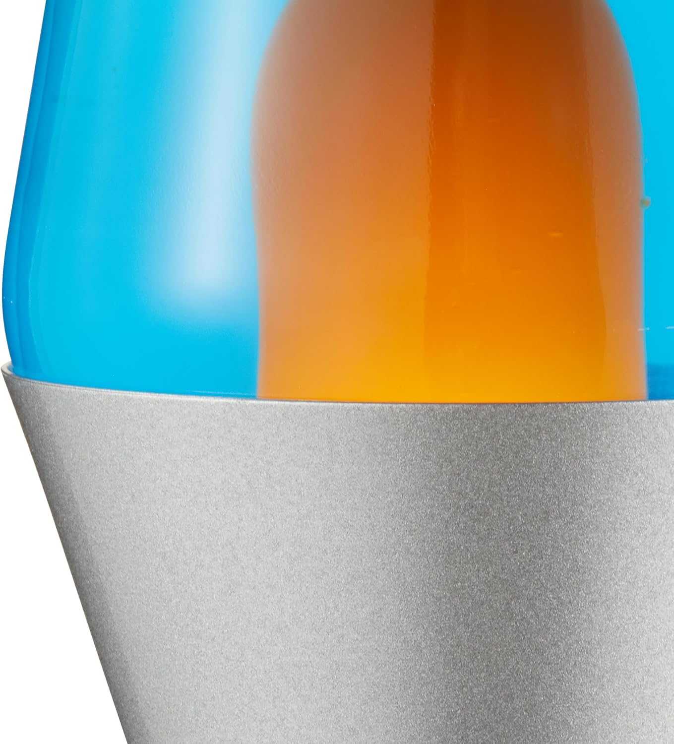 Lava Lamp 2117, Orange Wax, Blue Liquid, Silver Base and Cap, Original 14.5 Inch Lava&reg; Motion Lamp to Illuminate Your Mood - Blue/Clear image number 2