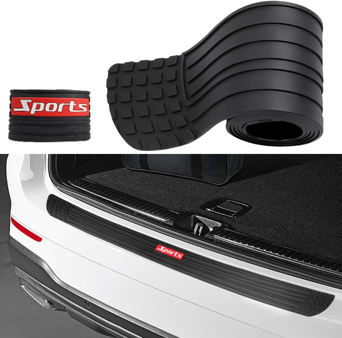 Car Rear Bumper Protector,Car Trunk Protection Strip,Rear Bumper Protector Guard Rubber,Universal Anti-Scratch Trunk Bumper Guard,For Most Car