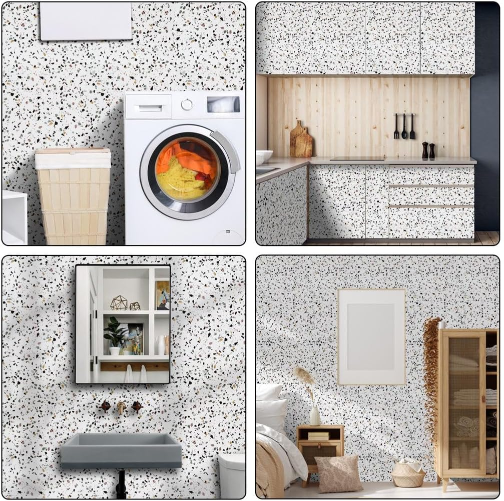 Arthome Granite Contact Paper 40X310Cm Peel and Stick Wallpaper for Countertops Waterproof Self Adhesive Marble Wall Paper Roll for Decorative Kitchen Countertops Removable image number 1