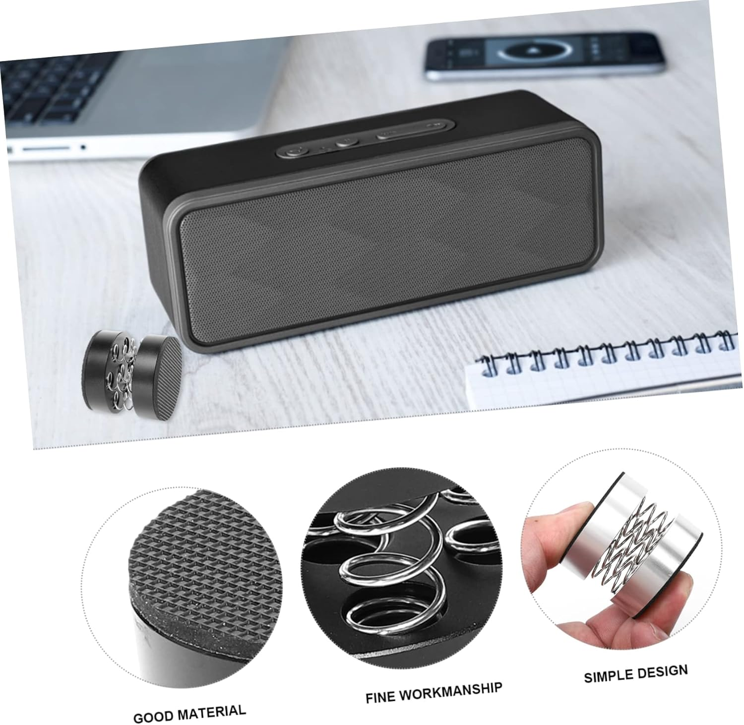 FELTECHELECTR Amplifier Feet Pads Spring Shock Absorber for Hifi Audio Equipment, Black Aluminum Alloy Non-Slip Feet Cushions 40X44Mm, Furniture Vibration Dampening for Home Electronics - Silver image number 4