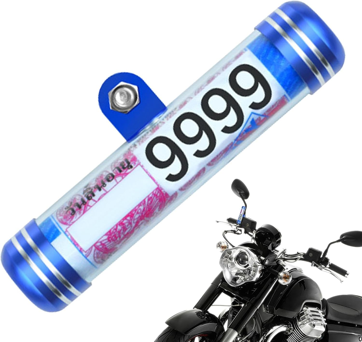 Motorcycle Document Holder Tube | Trailer Registration Holder Waterproof - Secure Tax Disc Waterproof Cylindrical Holder Frame for Motorbike Document Storage