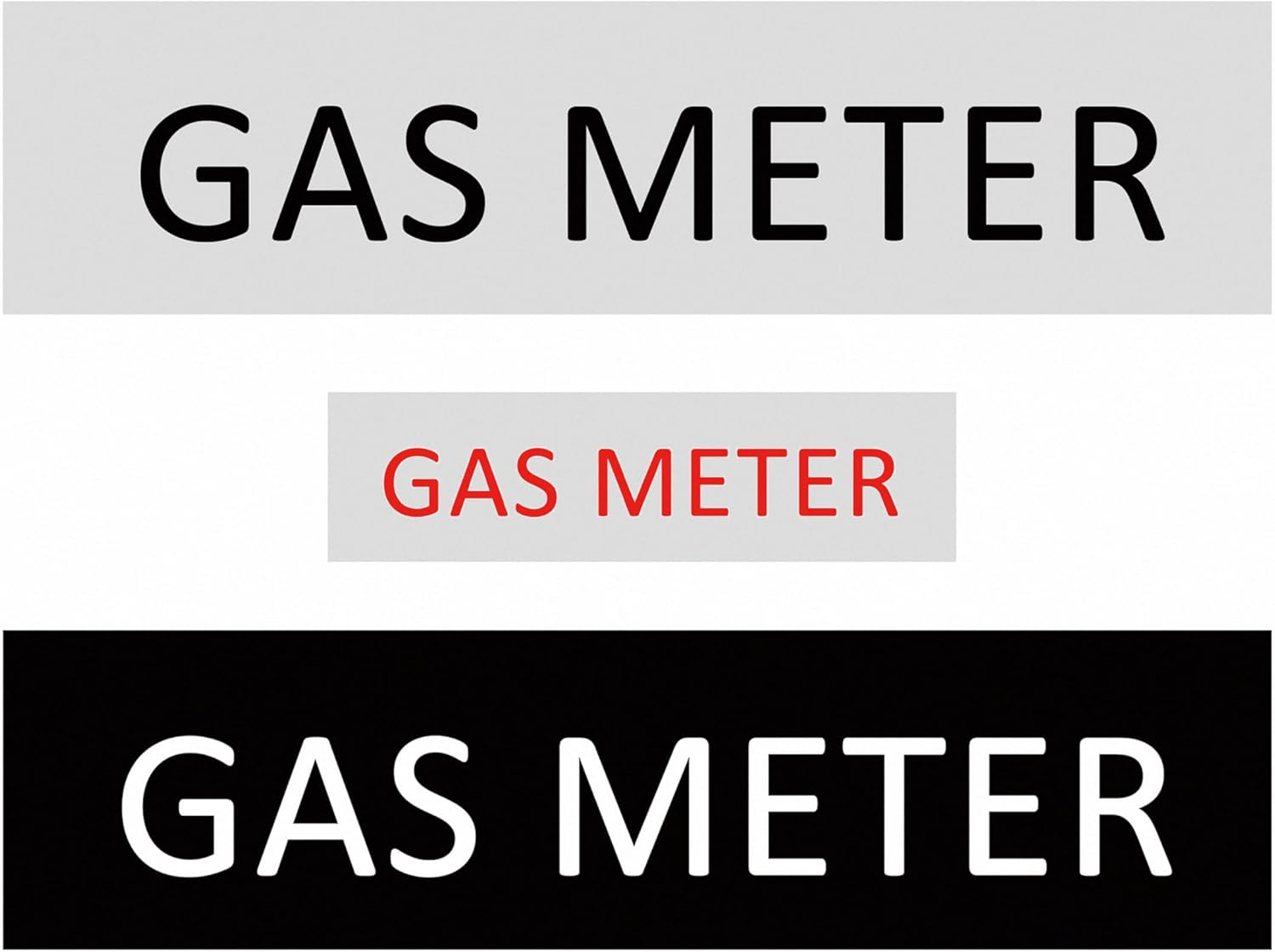 GAS METER Sign Self Adhesive Plaque Decal Door METER SIGN HOME SIGN (Style 1, 40X160Mm)