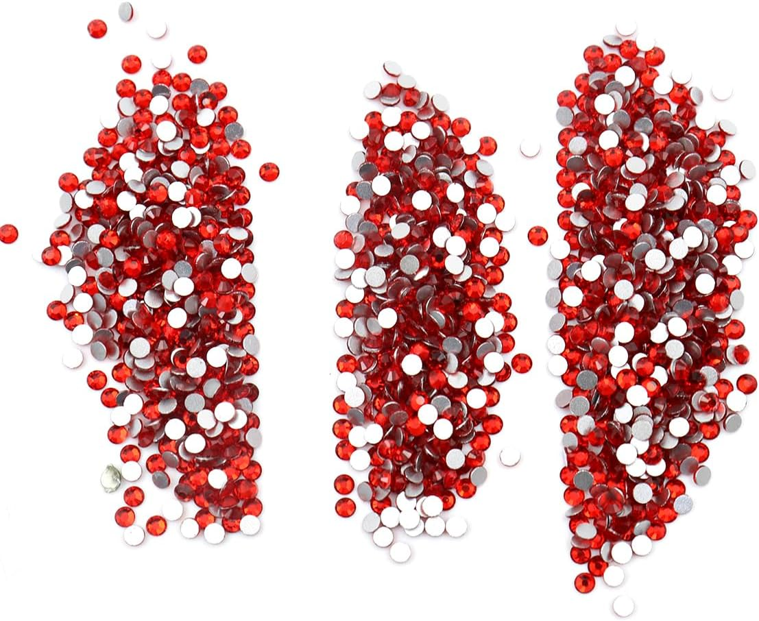 ANCLLO Crystal Flat Back Rhinestones for Crafts, Multiple Sizes, Non Hotfix and Hotfix Options image number 1