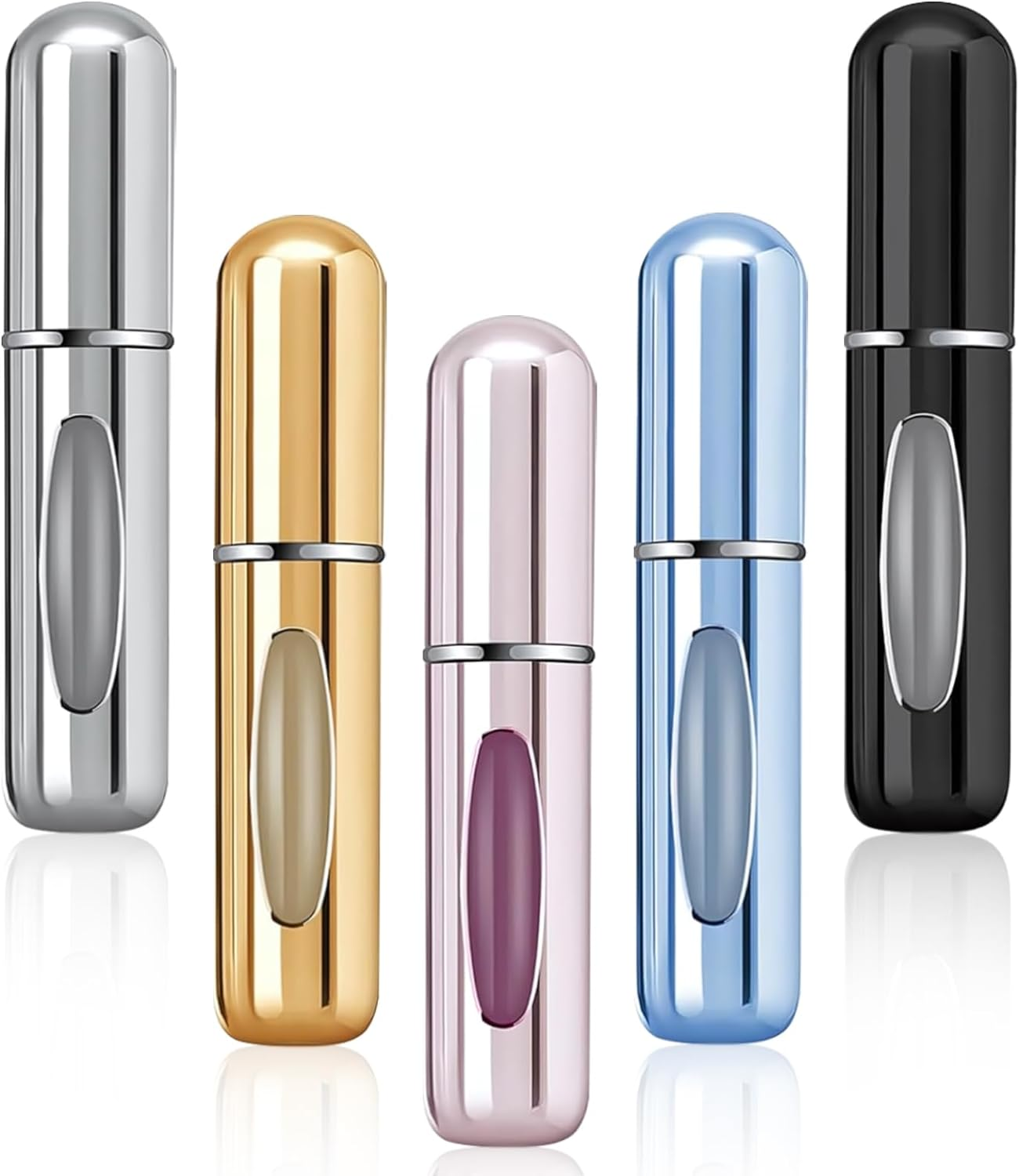Portable Mini Refillable Perfume, 5Ml Atomizer Perfume Bottle, Refillable Perfume Atomizer Perfume Spray, Scent Pump Case for Traveling and Outgoing (5 Pack) image number 2
