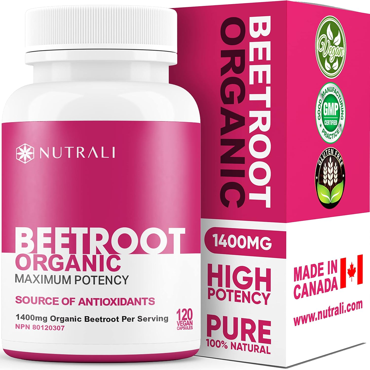 NEW Organic Beetroot Capsules 1400Mg per Serving HIGH POTENCY (700Mg per Capsule) 120 Vegan Capsules, Non-Gmo Raw Beet Root Powder, Beta Vulgaris Supplement, Powerful Nitric Oxide Boosting Beetroot image number 4