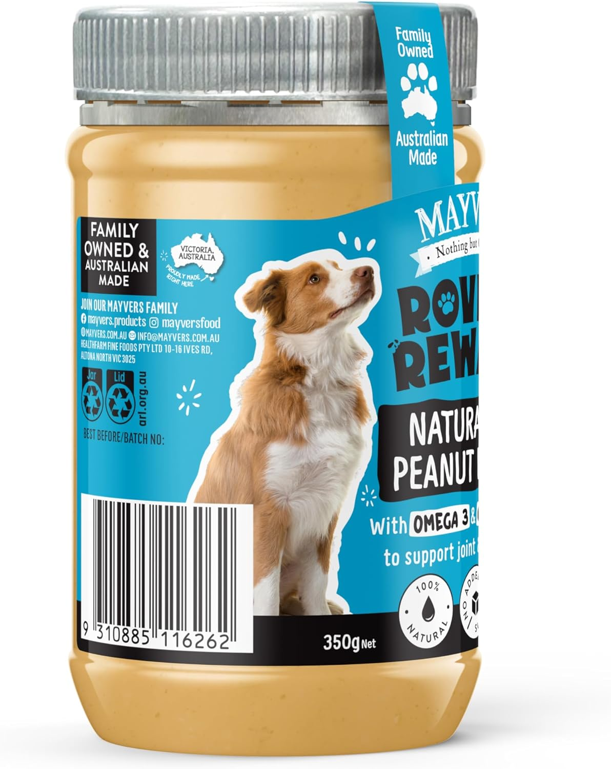 Mayver'S Rover'S Reward Dog Peanut Butter Glucosamine and Omega 3 350G image number 3