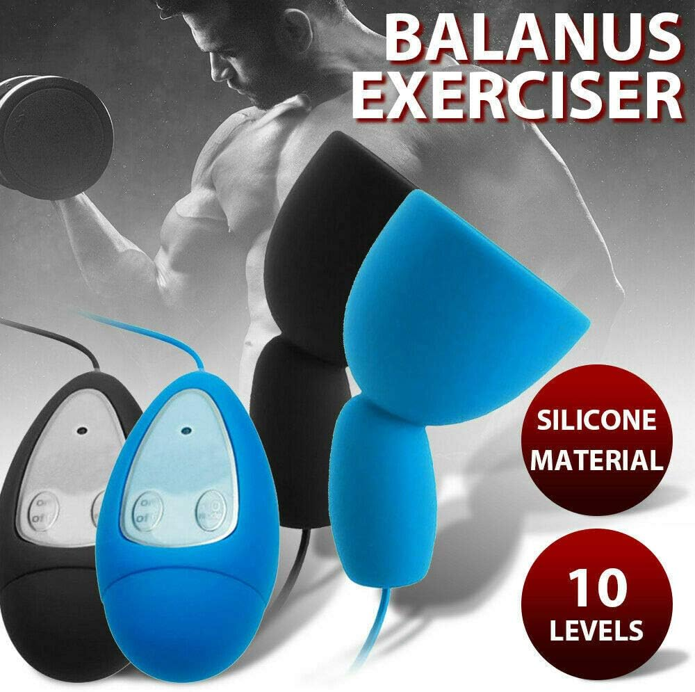 Vibrating Male Masturbator Stroker Rechargeable Penis Vibrator Trainer Sex Toy (Black)