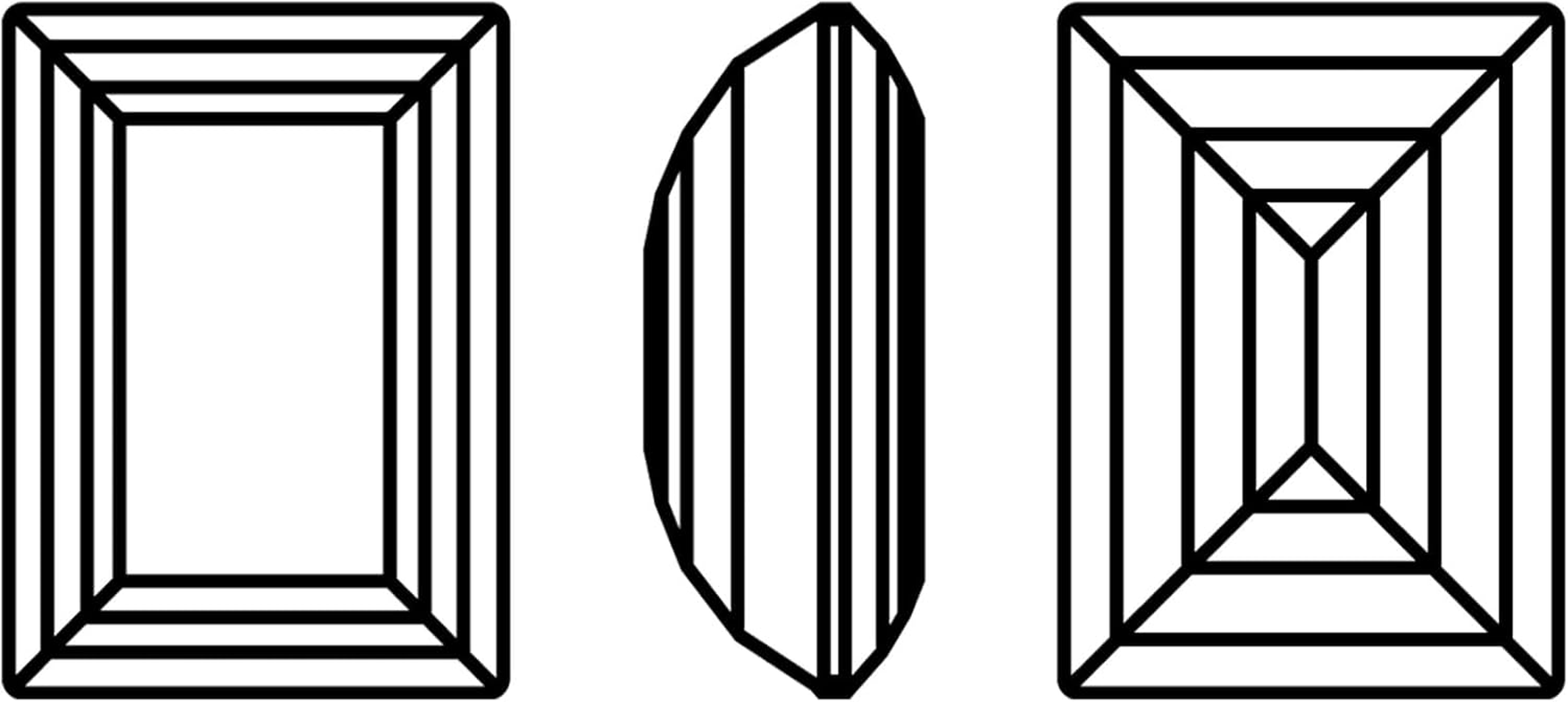 AURORA Crystal Step Cut Baguette-V-Cut 10X8Mm Crystal 14Pcs image number 3