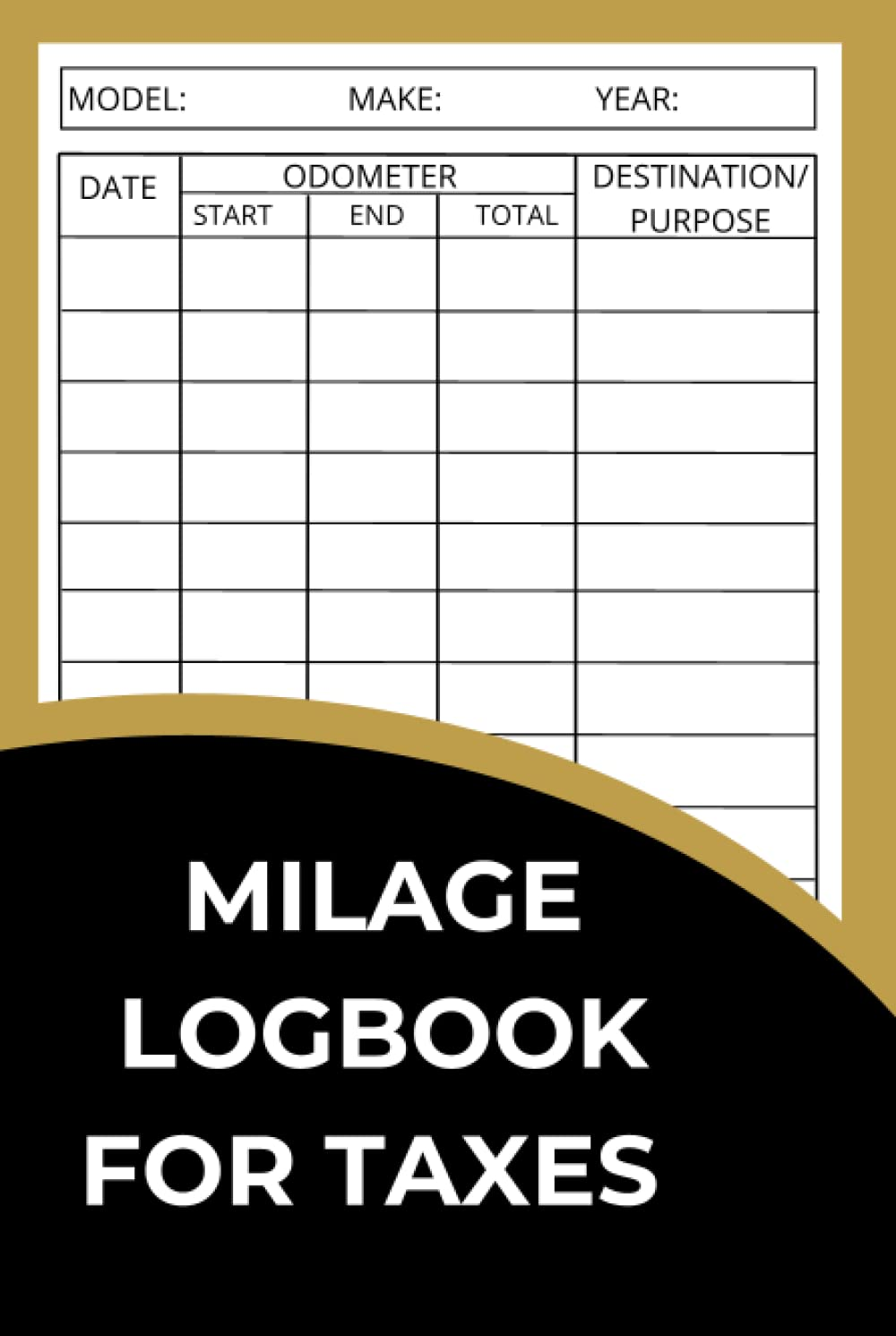 Mileage Logbook for Taxes: Auto Mileage Tracker to Record Daily Mileage | Auto Driver Notebook image number 1