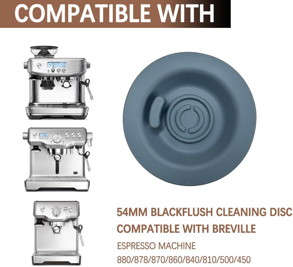 54Mm Espresso Backflush Cleaning Disc Compatible with Breville BES870XL/ BES878BSS/ BES880/ BES840XL/ BES810BSS, Breville 870/880 Replacement Parts Accessories image number 1