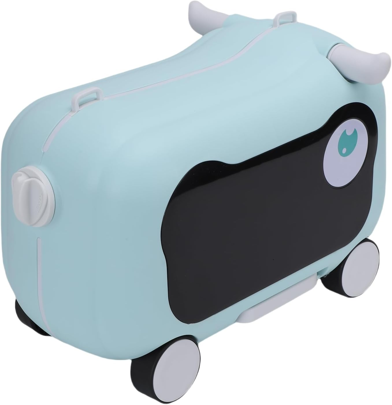 Depisuta Ride on Suitcase Kids Luggage with Gliding Scooter &, Portable Large Capacity Airline Approved Carry on Suitcase with Retractable Shoulder Strap for Family Trips (Lake Blue) - Green image number 3